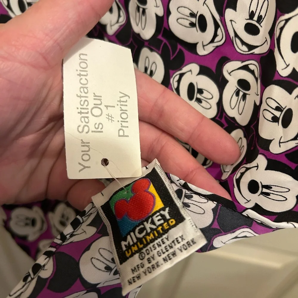 Vintage Disney Purple and Black Mickey Mouse scarf
